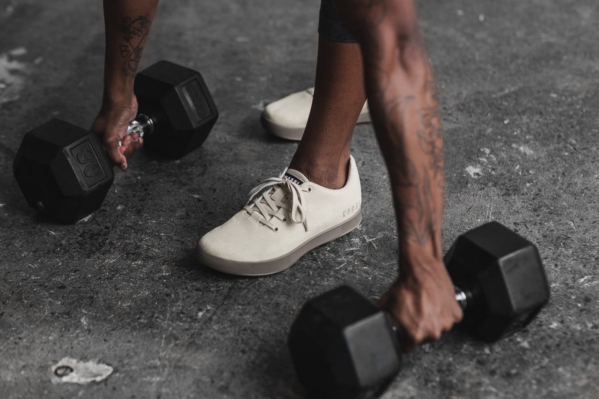 Nobull Canvas Women's Trainers Beige | Australia (ZK1032)